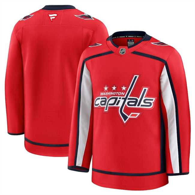 Mens Washington Capitals Blank Red 2024-25 Home Stitched Hockey Jersey Dzhi->washington capitals->NHL Jersey